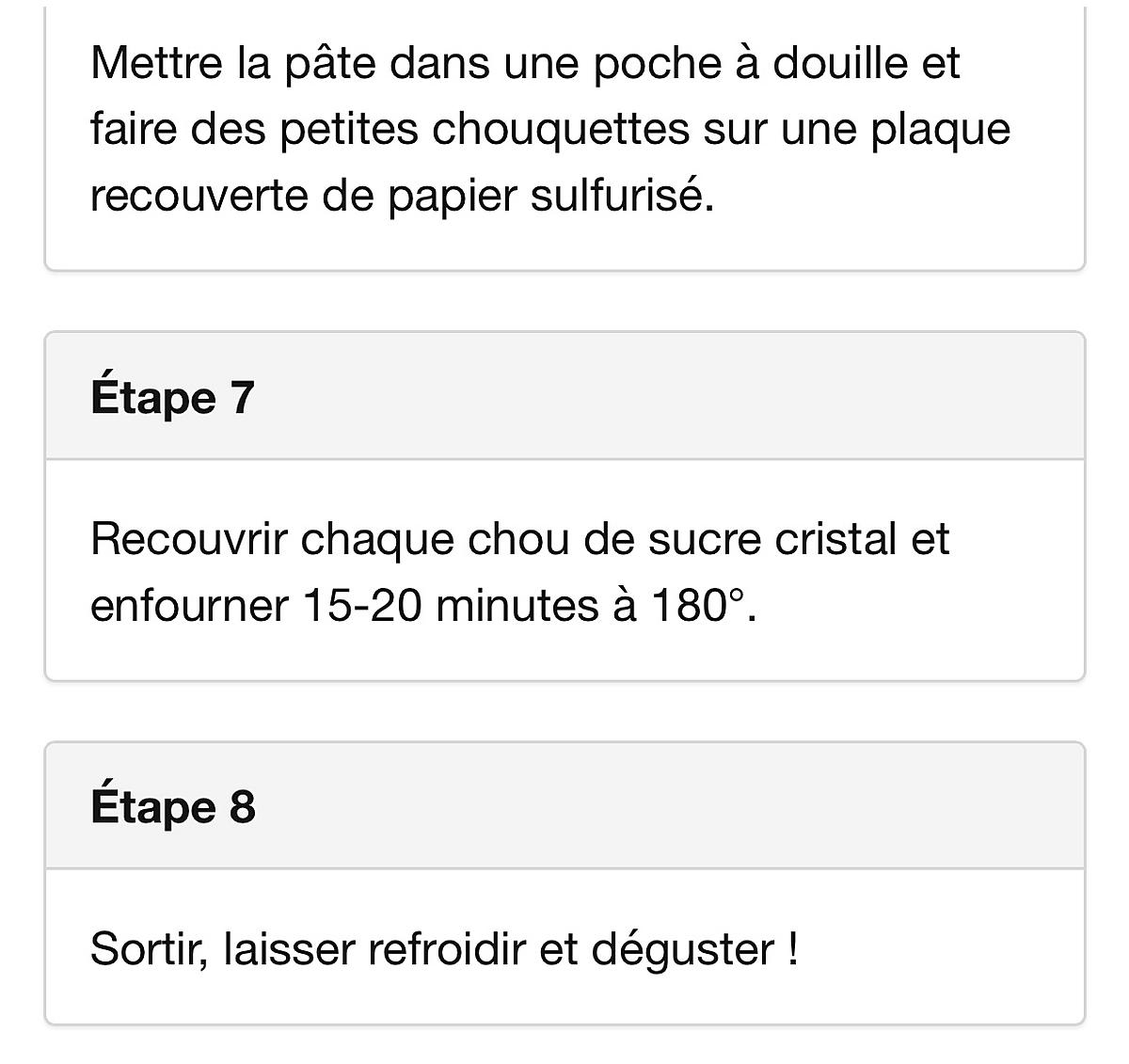 recette Chouquettes