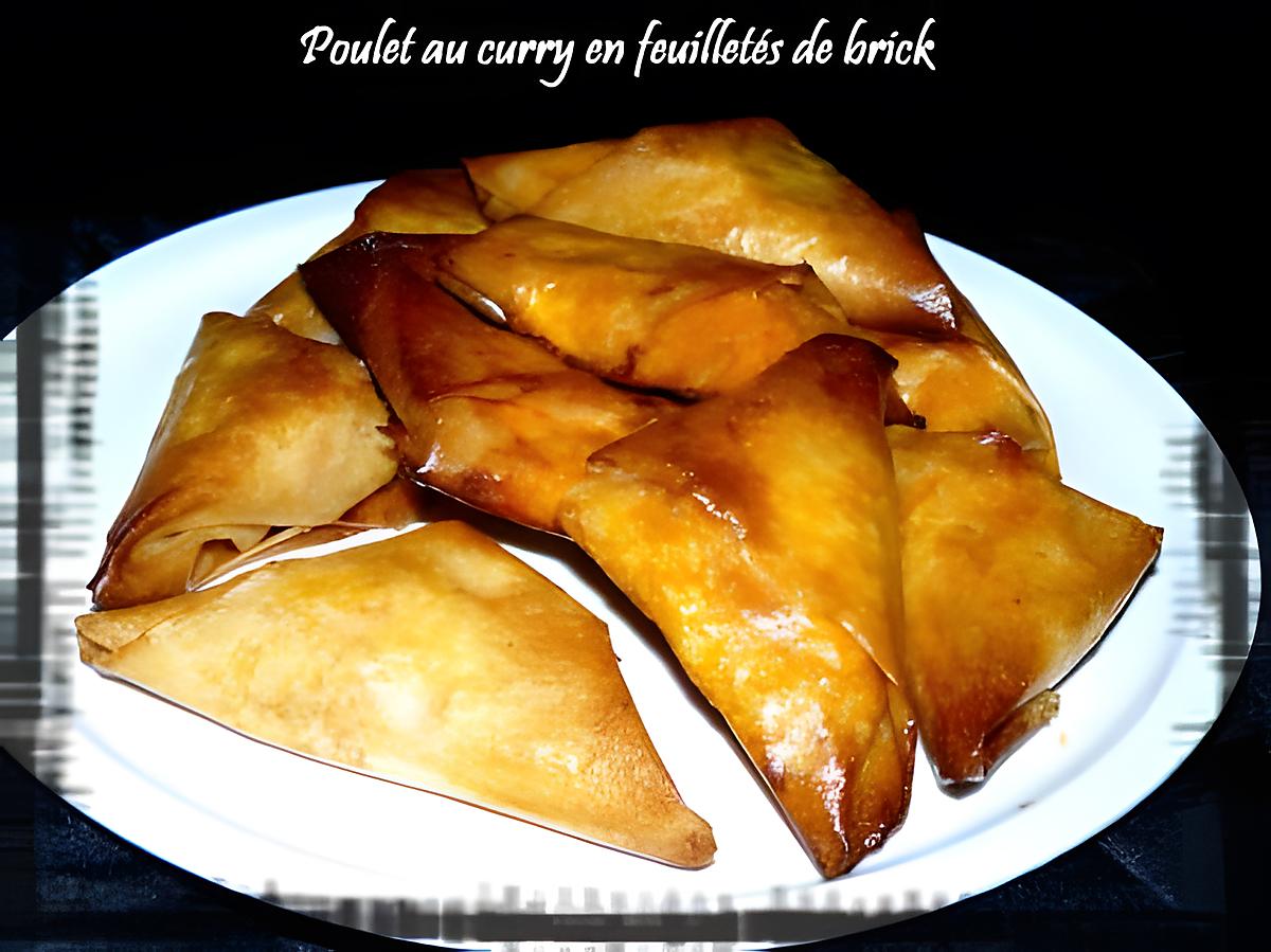 recette Poulet au curry en feuilletés de brick