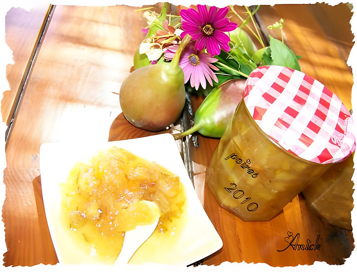 recette confiture de poires "ste Marie "