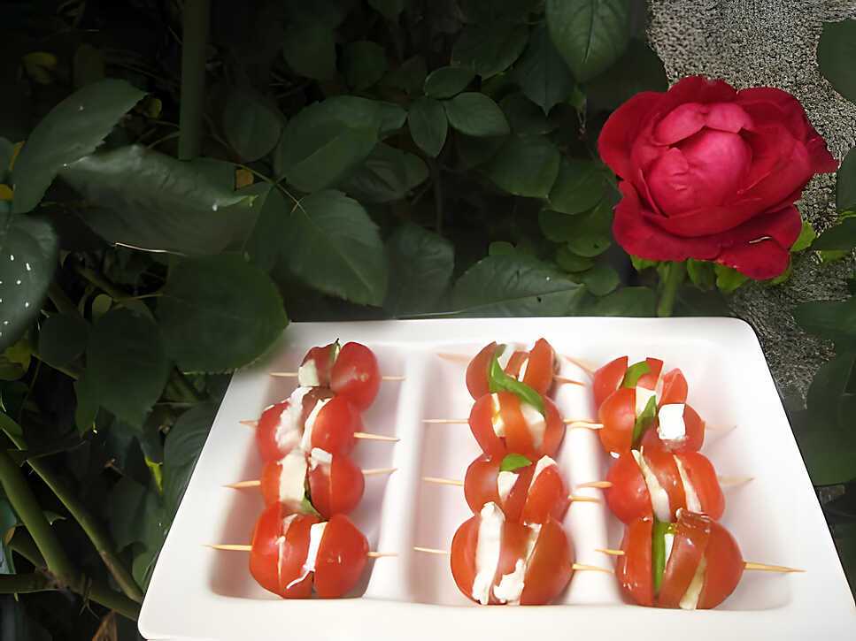 recette Tomates-mozzarella-basilic