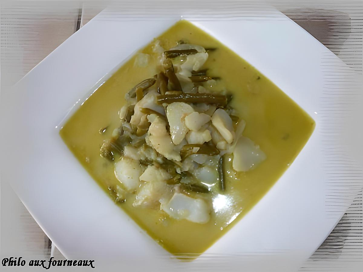 recette Poisson sauce curry & lait de coco