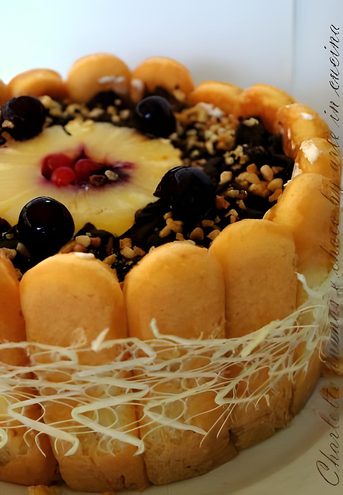 recette Charlotte  Ananas et chocolat