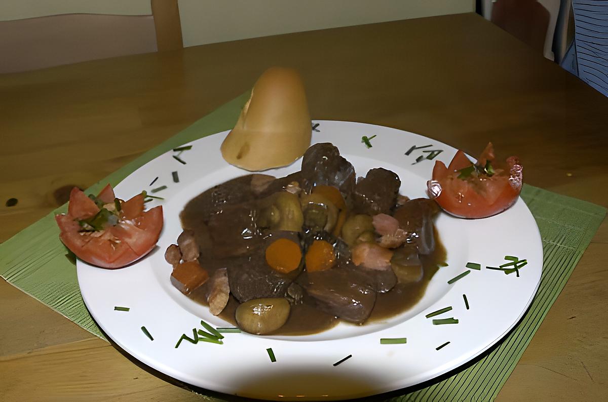 recette boeuf bourguignon .