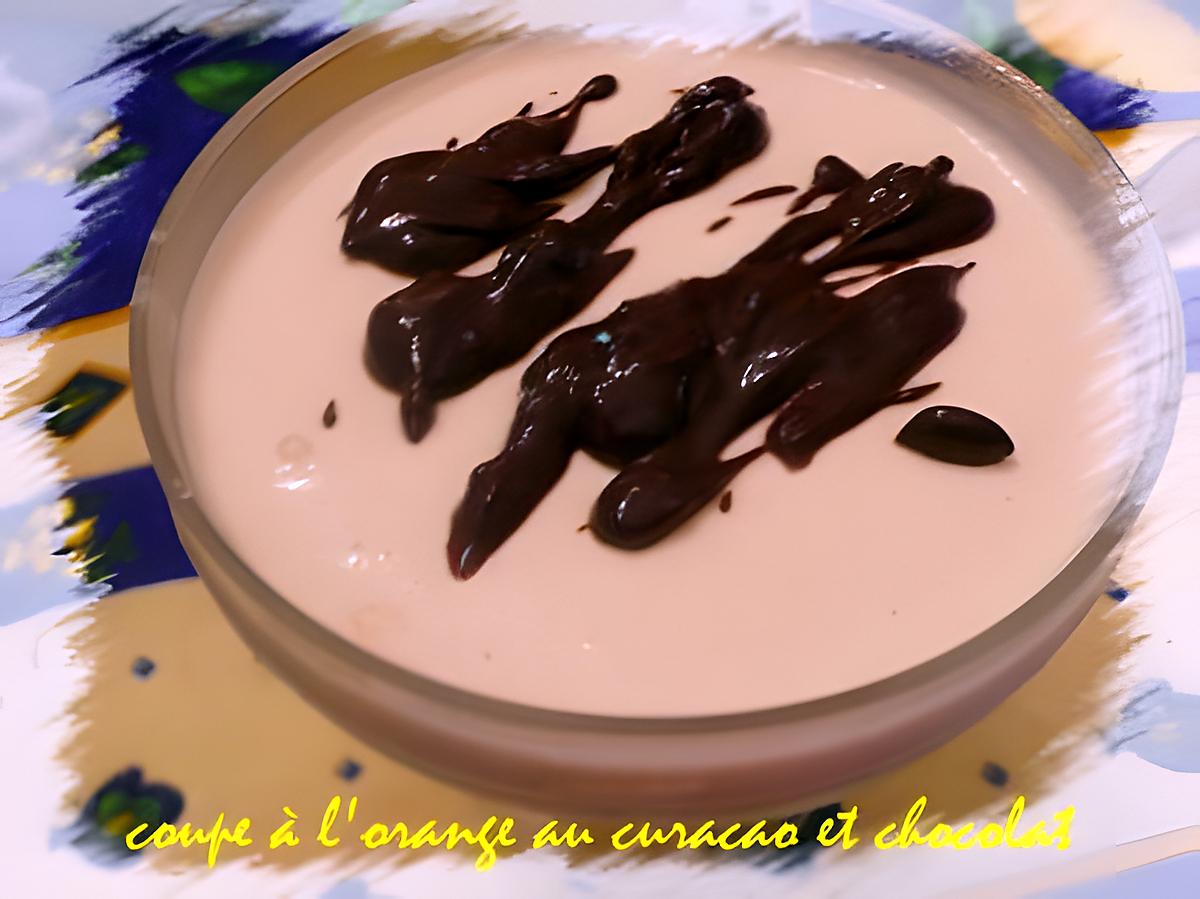 recette coupe à l'orange au curacao et chocolat