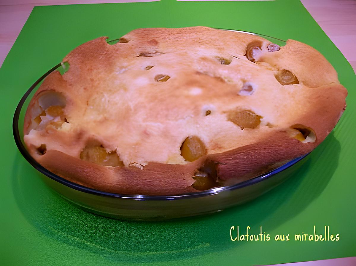 recette Clafoutis aux mirabelles