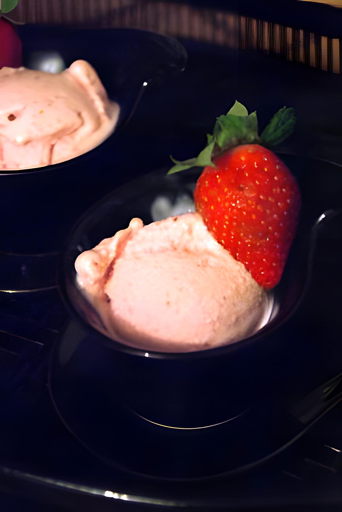 recette Glace à la fraise