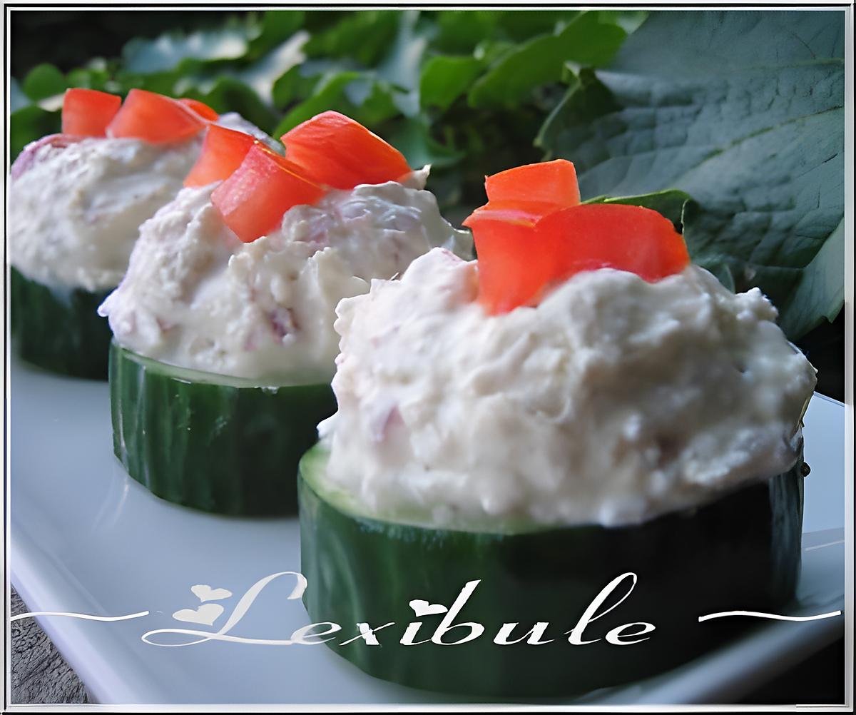 recette Canapés de poulet fumé et concombre