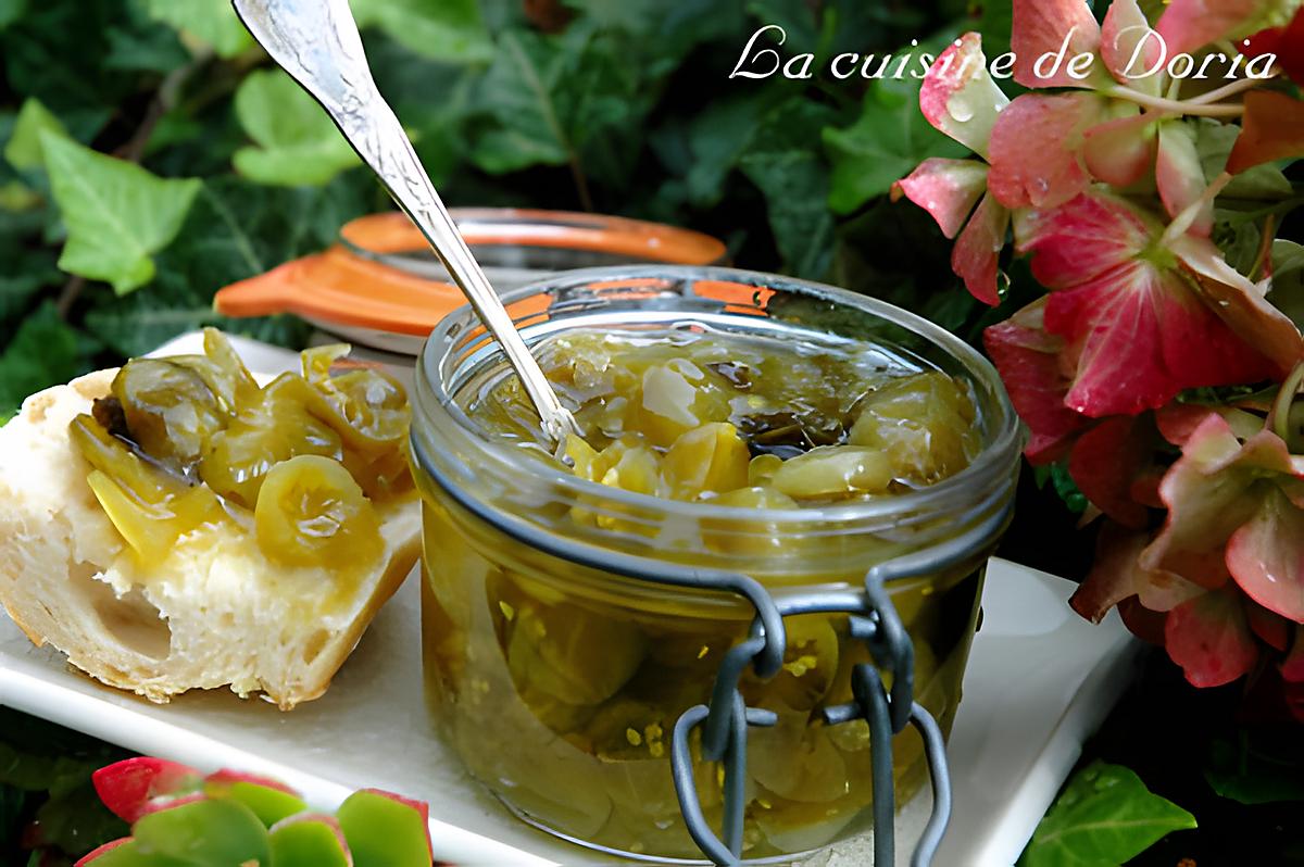 recette Confiture de tomates cerises vertes et verveine