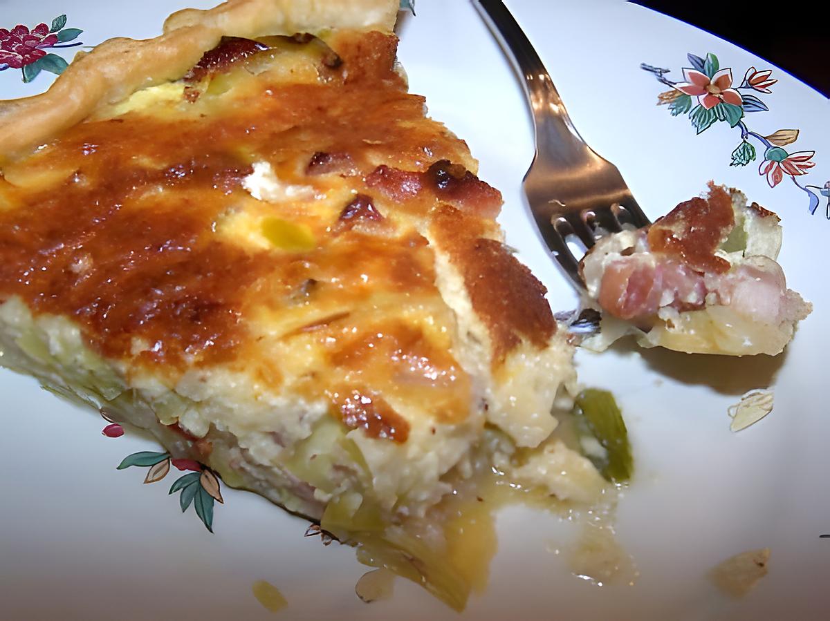 recette Quiche aux poireaux et au comté