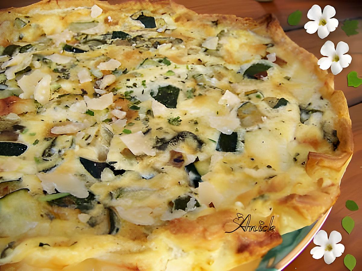 recette tarte à la courgette et aux deux fromages