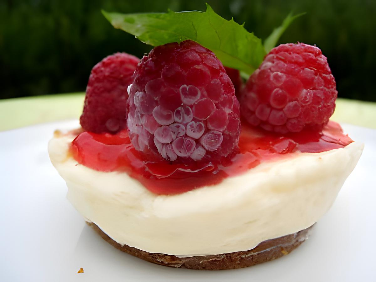 recette Suprême chocolat blanc- framboises