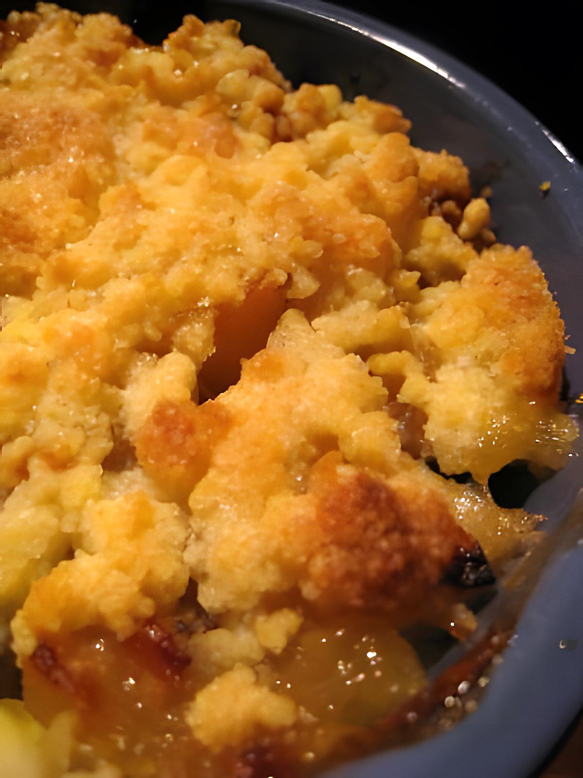 recette Crumble pomme banane au rhum