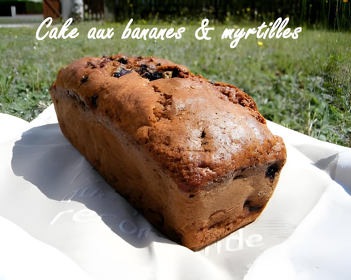 recette Ooo Cake banane / myrtilles ( sans beurre ) ooO