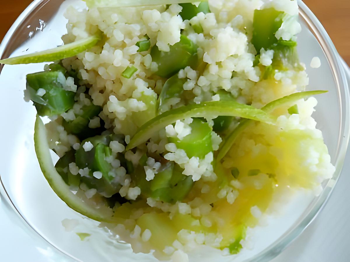 recette Semoule aux asperges vertes et citron vert