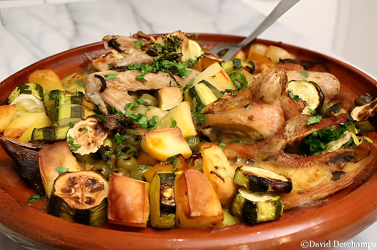 recette TAJINE DE POULETS AUX CITRONS CONFITS ET OLIVES