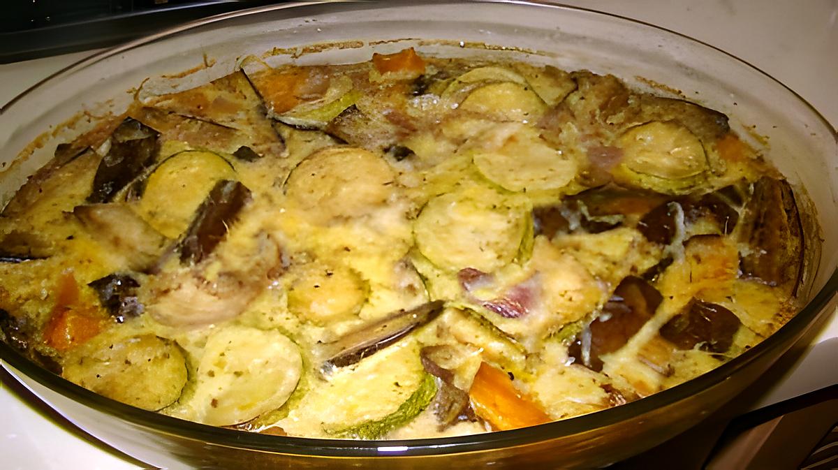 recette "Parmigiana tortino" aux aubergines et courgettes