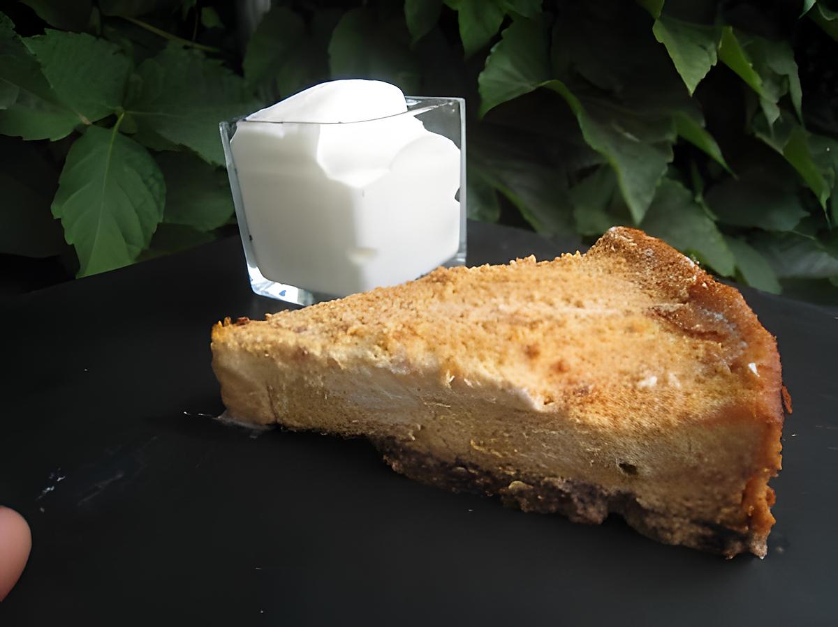 recette Cheesecake au caramel et son espumas d'amande amère