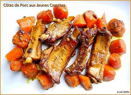 recette Travers de Porc aux Jeunes Carrottes