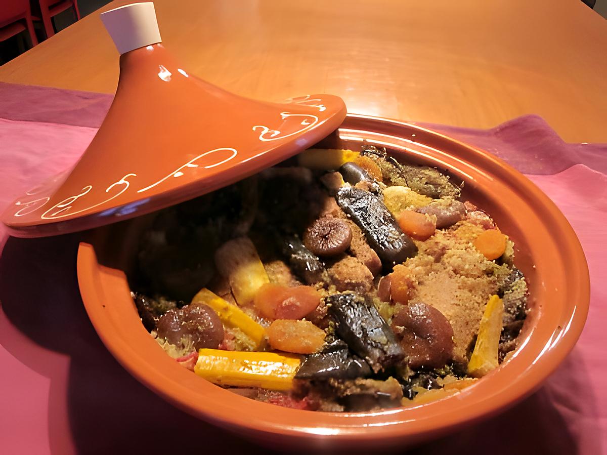 recette TAJINE DE DINDE AUX LEGUMES ET FRUITS SECS