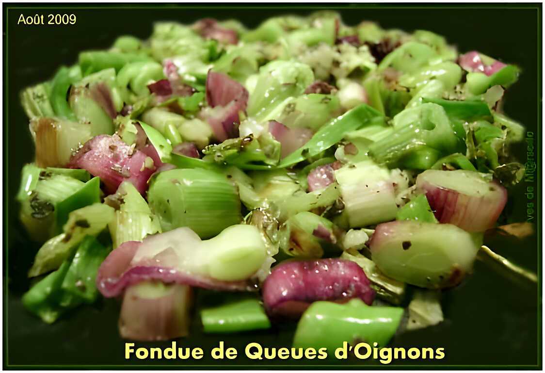 Fondue de queue d'oignons