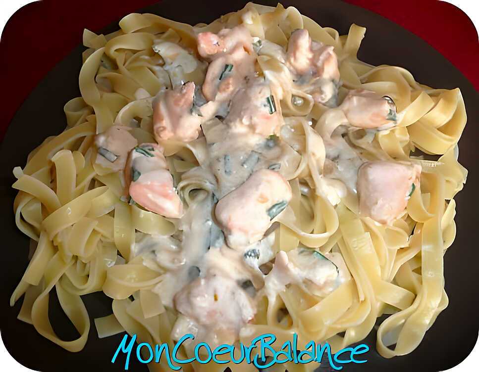 recette Tagliatelles au saumon (weight watchers propoints)