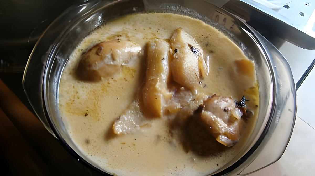 recette Fricassée de poulet aux poires à la croate