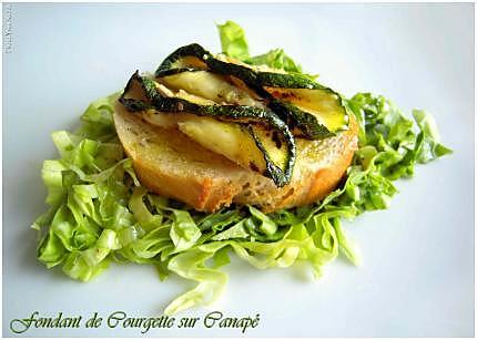 recette Courgettes sur Canapé