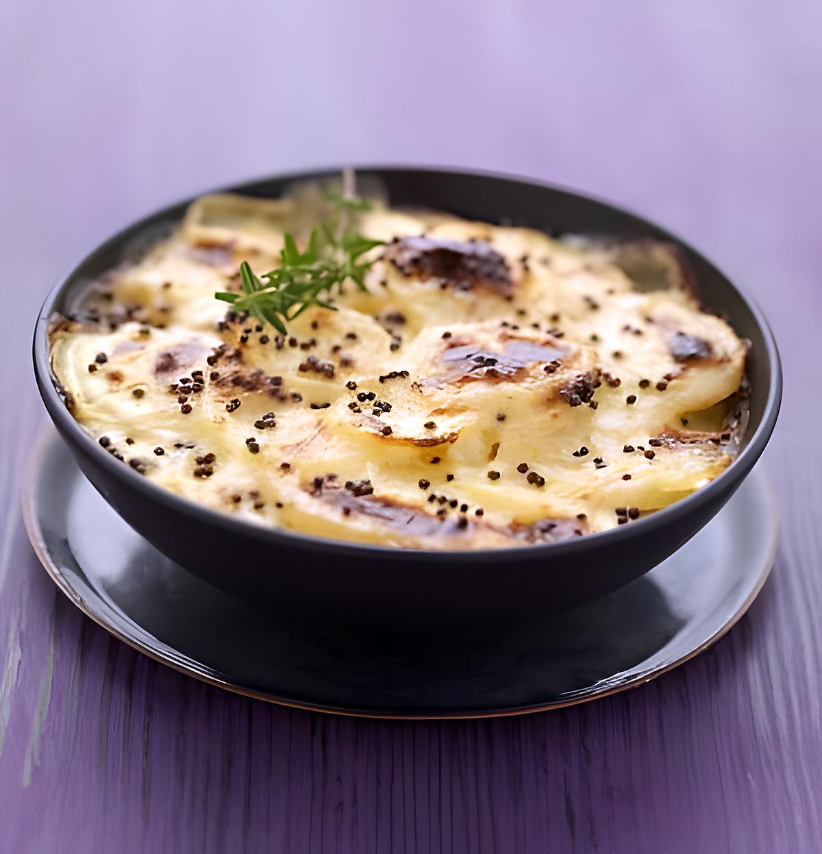 recette Gratin de pommes de terre a la moutarde