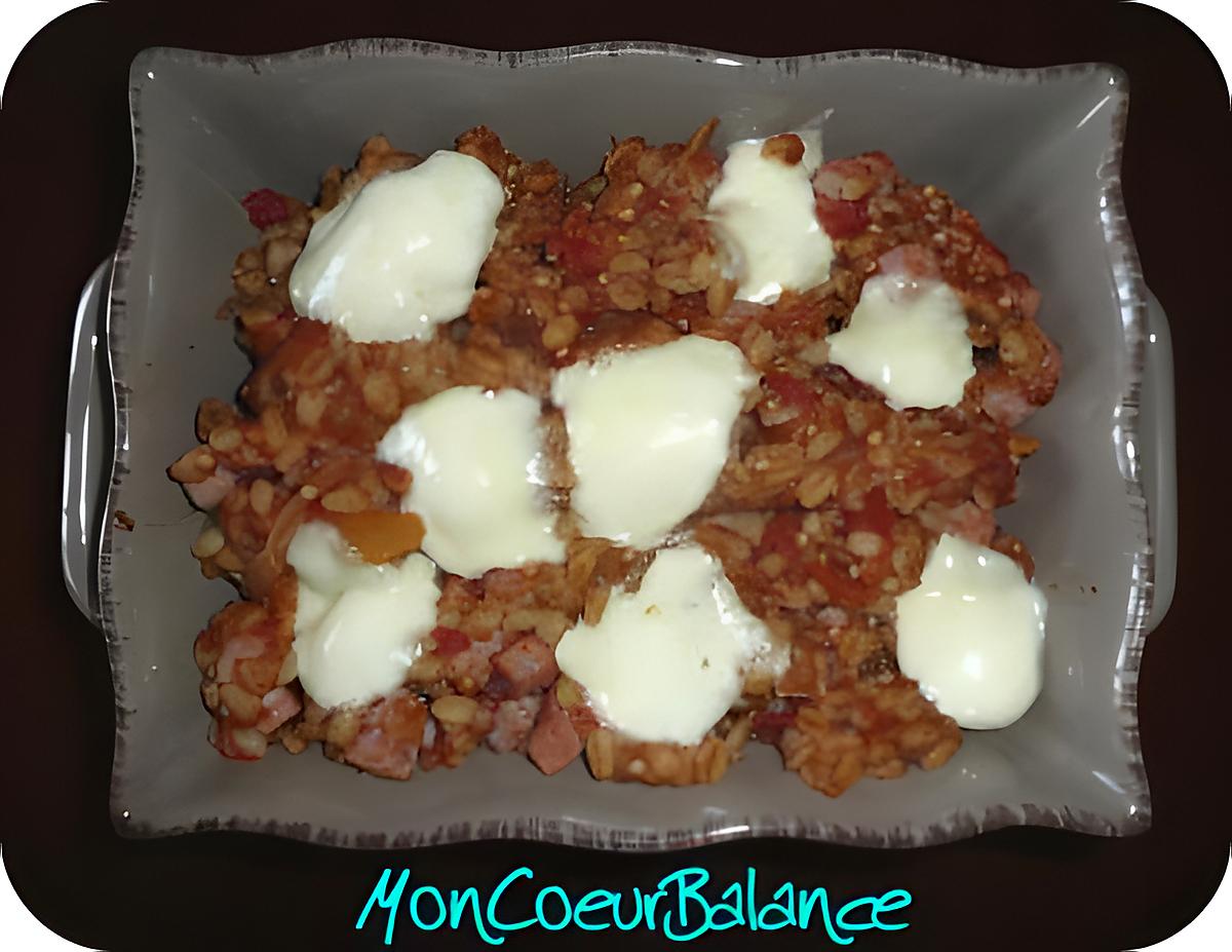 recette Gratin d'Ebly aux tomates, aubergine et mozzarella (weight watchers propoints)