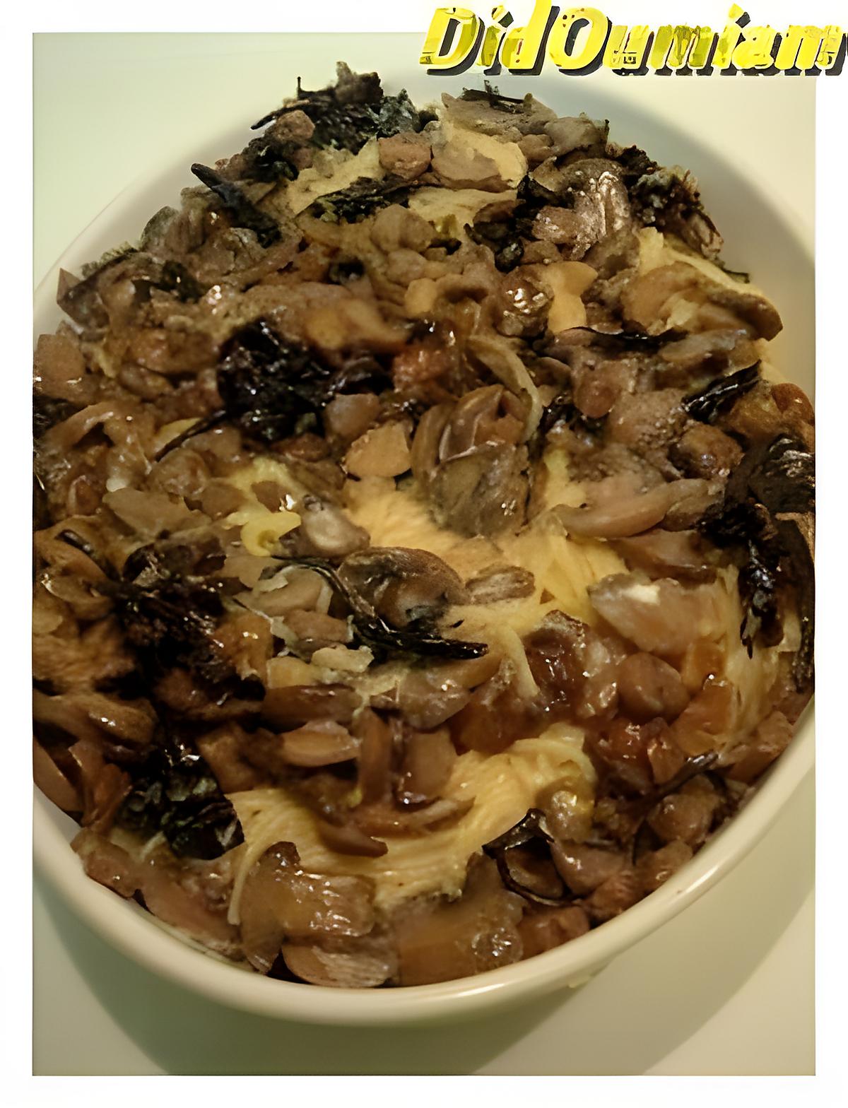 recette Spaghettis aux deux champignons