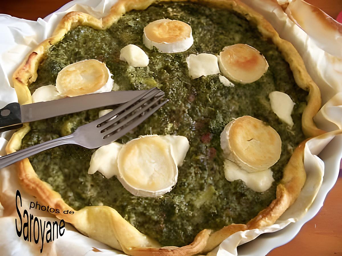 recette Tarte aux épinards, brocolis et chèvre (pour faire manger des légumes aux enfants)