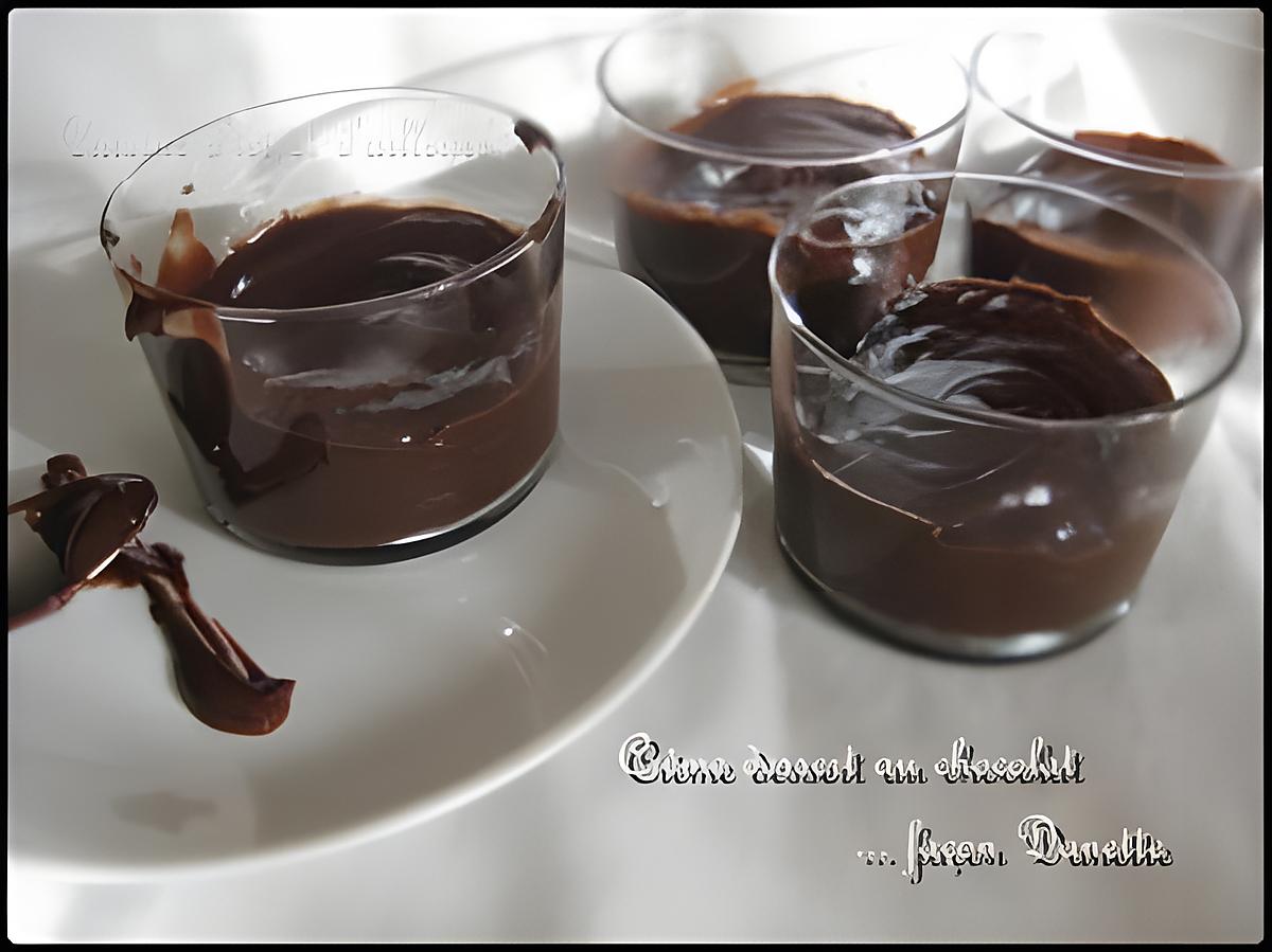 recette Crèmes dessert au chocolat façon danette