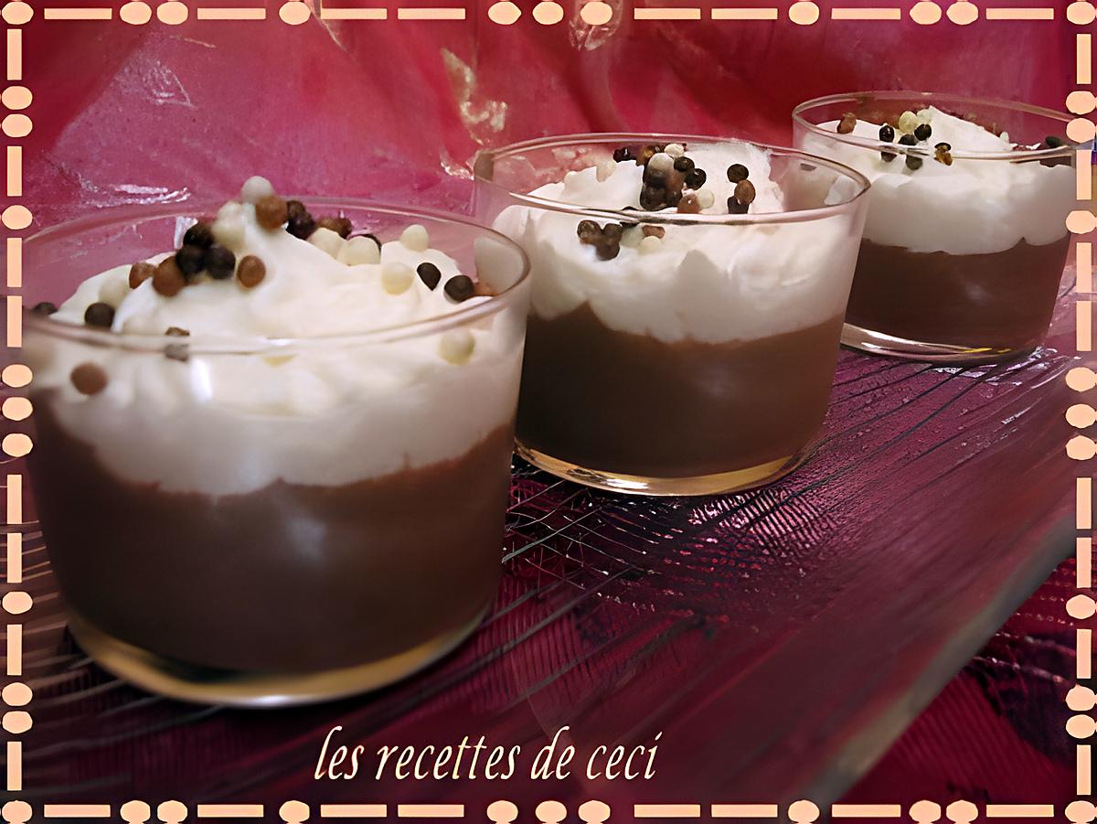 recette Duo de mousses choco-poire en verrine