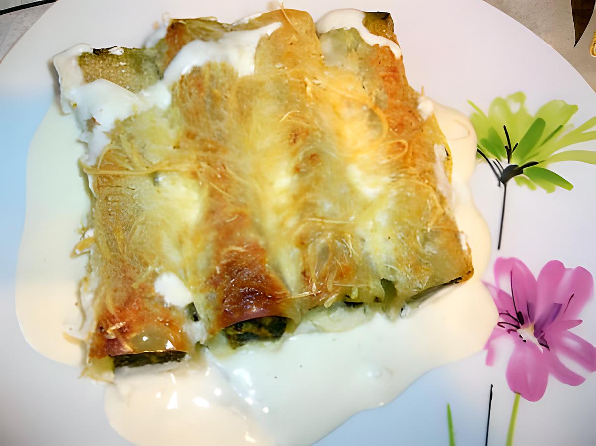 recette Cannelloni au saumon et aux épinards