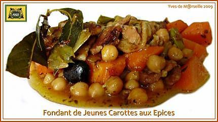 recette Fondant de Jeunes Carottes aux Epices