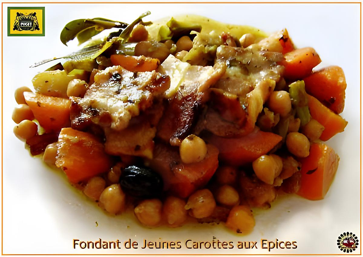 recette Fondant de Jeunes Carottes aux Epices