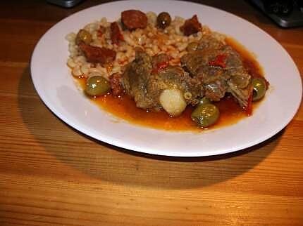 recette Sauté de veau au chorizo, poivrons, tomates