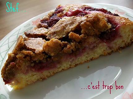 recette Gâteau "nid d'abeille" aux framboises & pralin