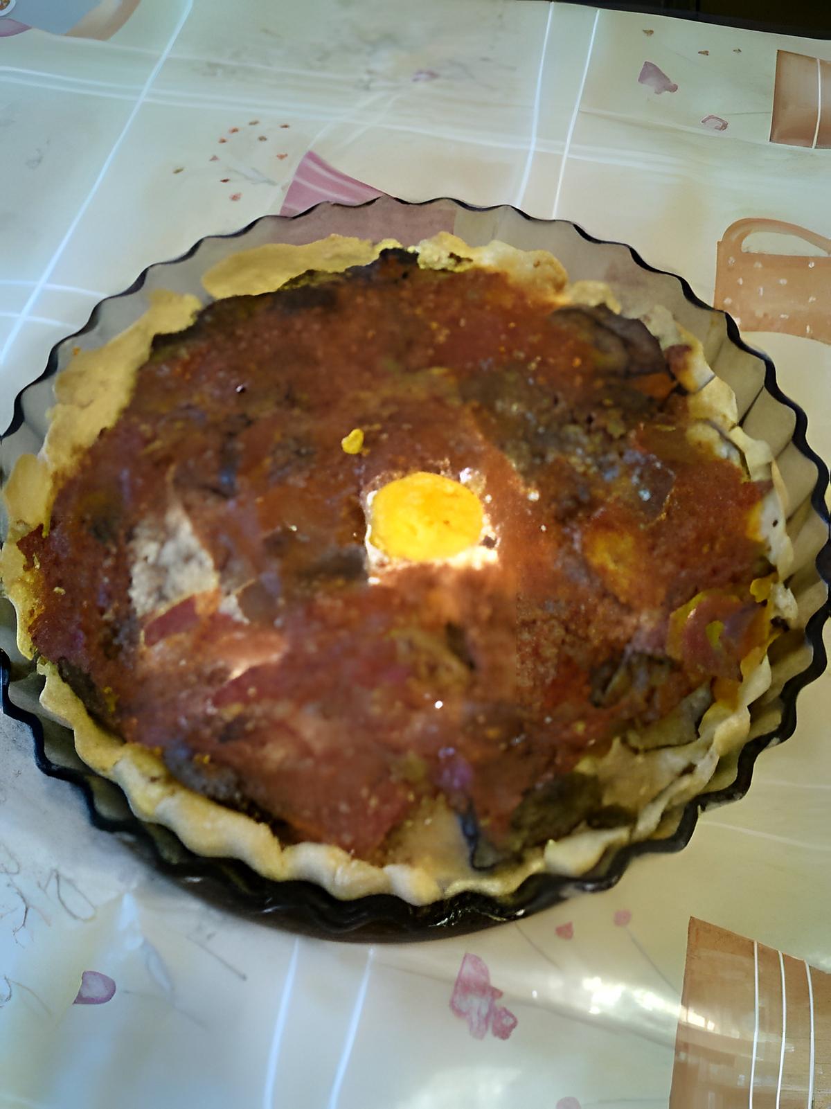 recette TARTE AUX LEGUMES ET OEUFS POUR MALADE COELIAQUE