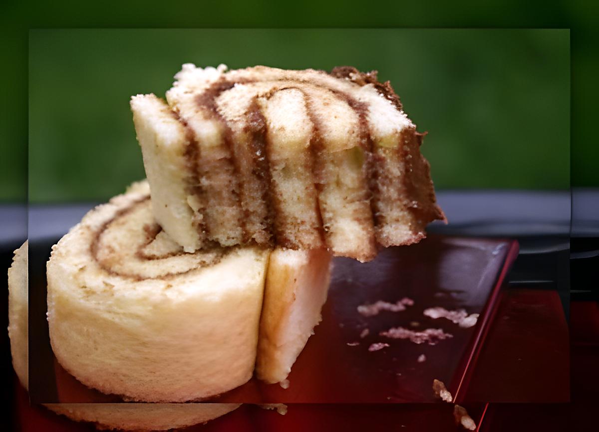 recette GATEAU ROULE AUX SAVEURS BASIQUES