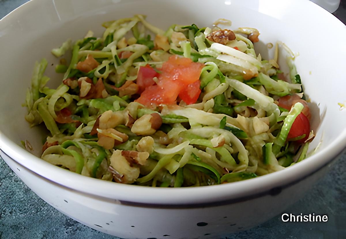 recette Salade de courgette aux noix