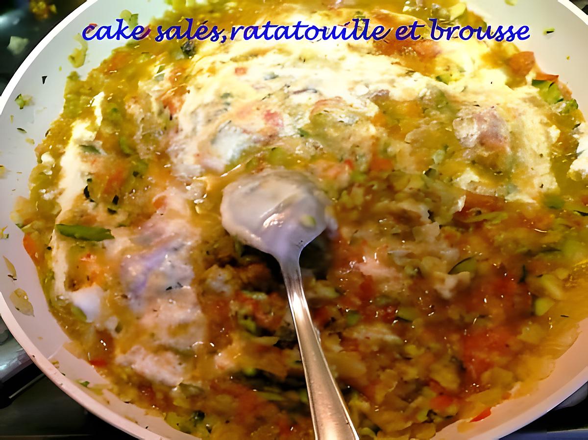 recette cakes salés,ratatouille et brousse