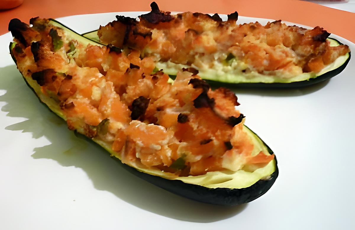 recette Courgettes farcies aux carottes