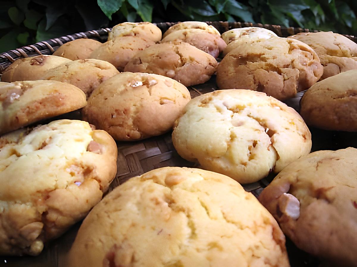 recette Cookies touron-chocolat blanc succulents