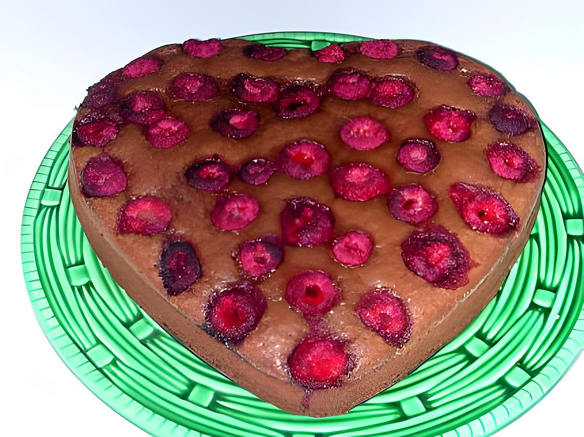 recette Coeur moelleux chocolat et framboises