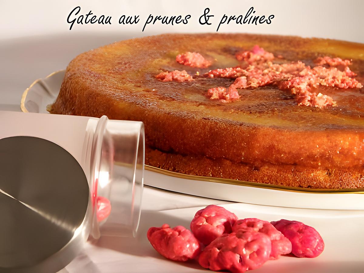 recette Ooo Gateau aux prunes & pralines  ooO