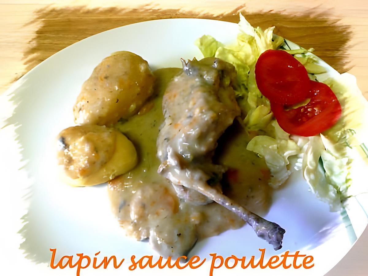 recette lapin sauce poulette