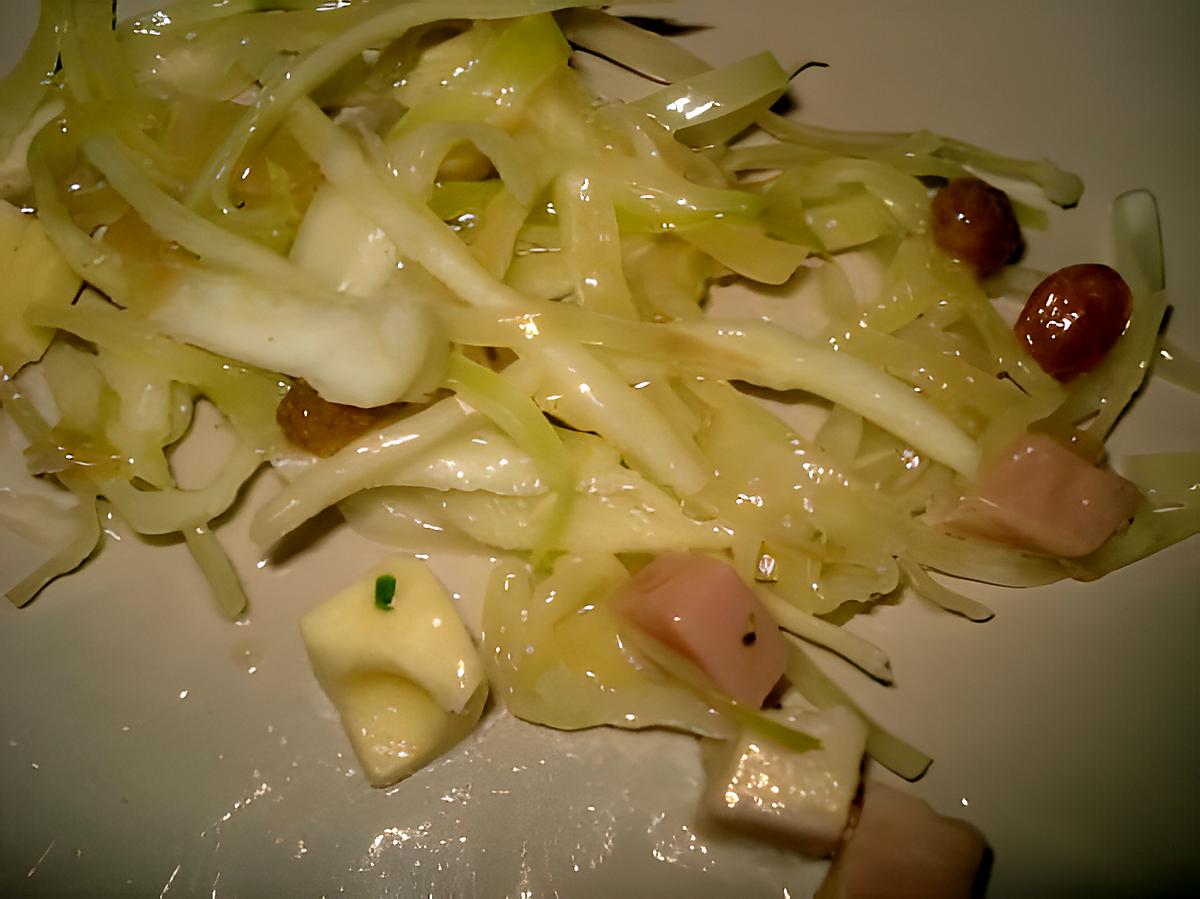 recette Salade aux chou, gruyère et raisins secs !!!