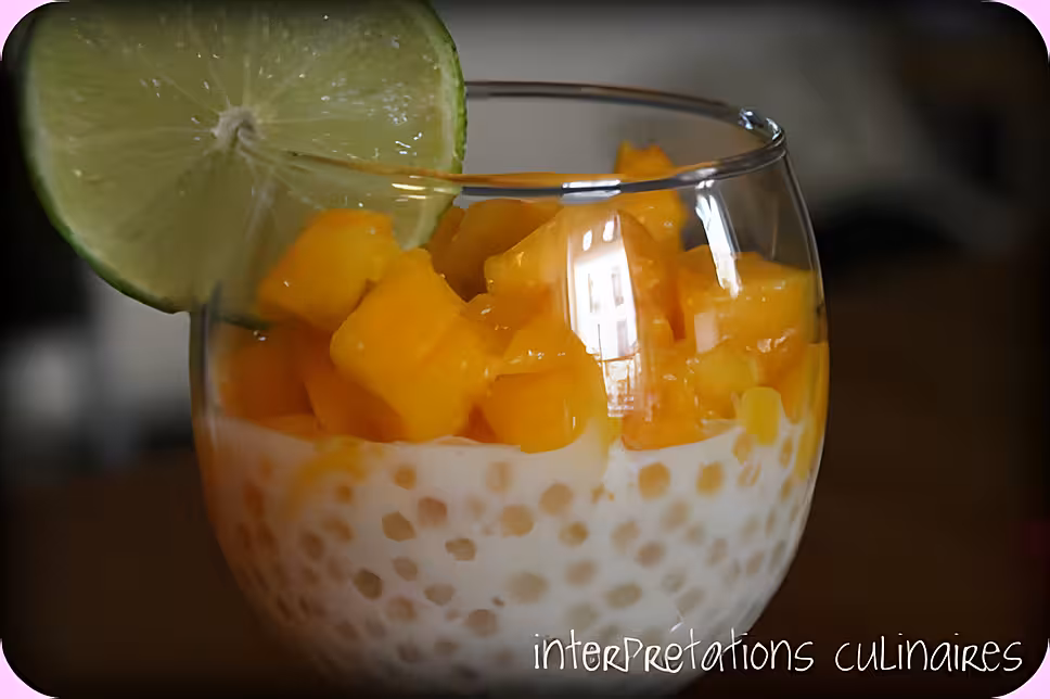 recette verrines tapioca-mangue