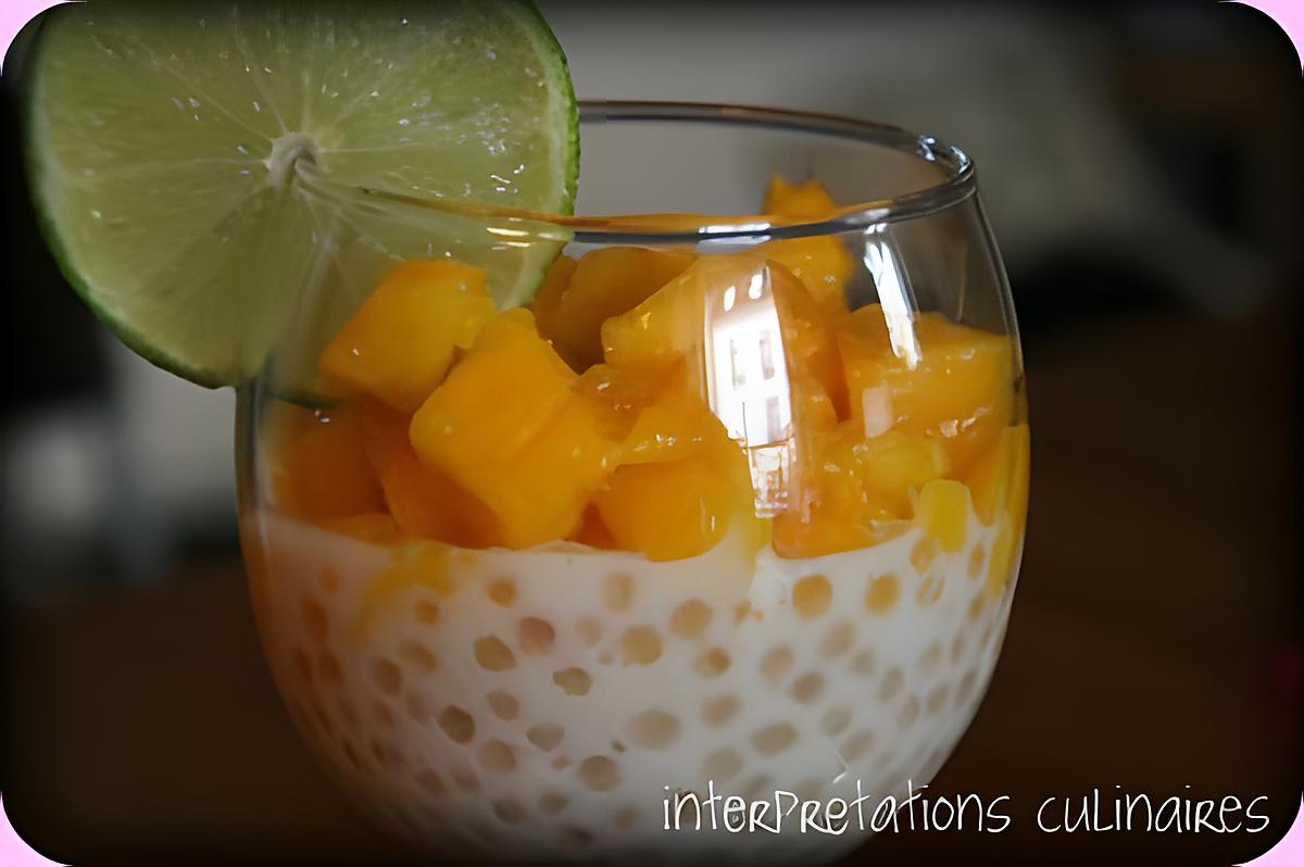 recette verrines tapioca-mangue